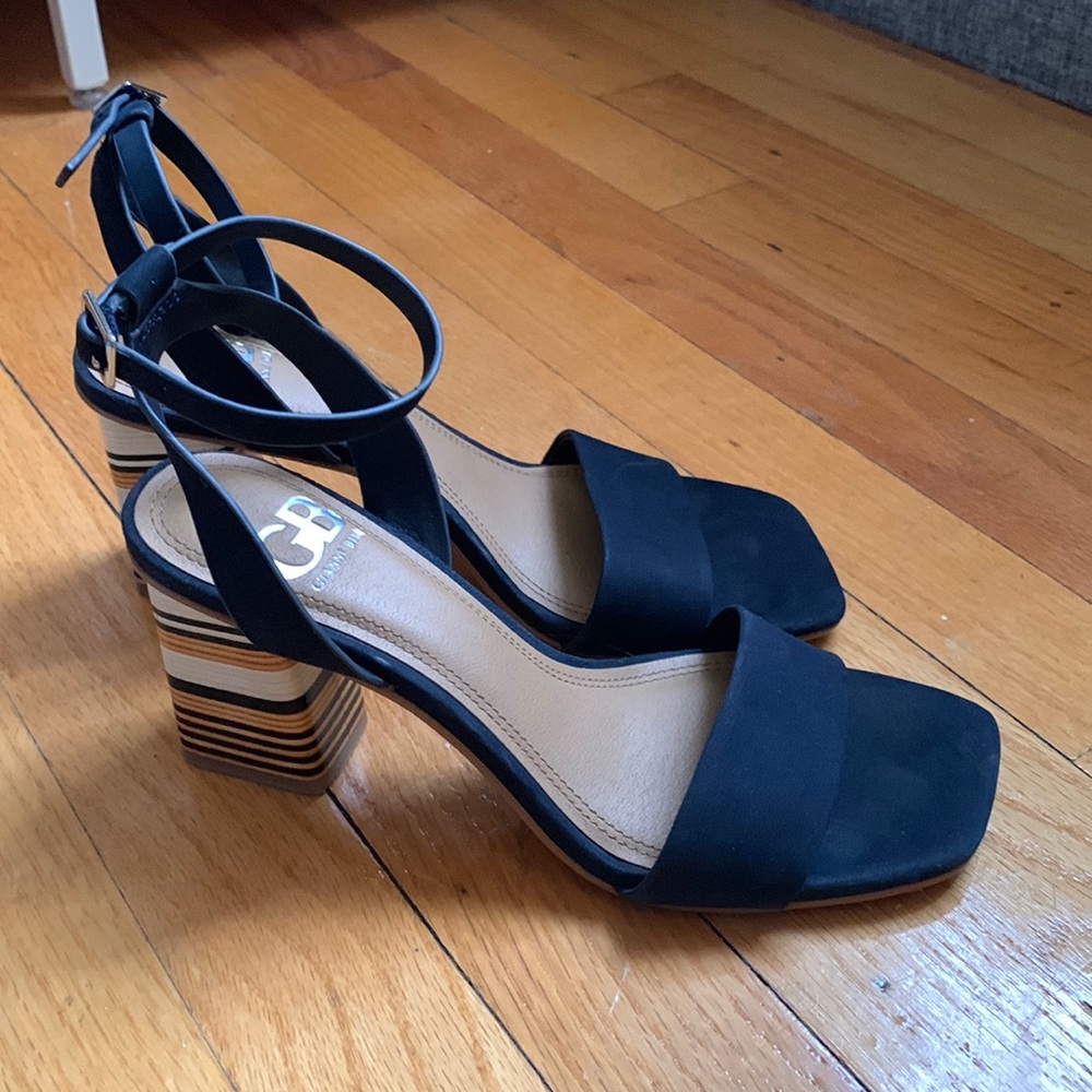 Navy Sandal Heel